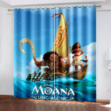 Laden Sie das Bild in den Galerie-Viewer, Moana-Vorhänge mit Muster, Verdunkelungsvorhänge für Fenster