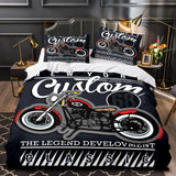 Load image into Gallery viewer, Motorcycles Pattern Bedding Set Quilt Cover Without Filler