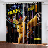 Load image into Gallery viewer, Pikachu Curtains Blackout Window Drapes