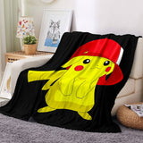 Load image into Gallery viewer, Pikachu Pattern Blanket Flannel Throw Room Decoration