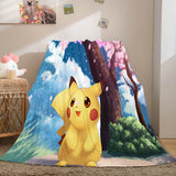 Load image into Gallery viewer, Pokemon Pikachu Flannel Fleece Blanket Throw Cosplay Wrap Nap Blanket