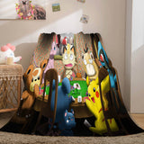 Load image into Gallery viewer, Pokemon Pikachu Flannel Fleece Blanket Throw Cosplay Wrap Nap Blanket