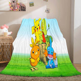 Carica l&#39;immagine nel visualizzatore Galleria, Coperta in pile di flanella Pokemon Pikachu Coperta trapuntata per pisolino avvolgente