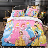 Laden Sie das Bild in den Galerie-Viewer, Prinzessin Schneewittchen Cinderella Belle Bettwäsche-Set Quilt Bettbezug-Sets