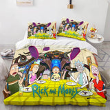 Carica l&#39;immagine nel visualizzatore Galleria, Set biancheria da letto Rick and Morty Stagione 5 Set biancheria da letto Copripiumino trapuntato