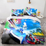 Laden Sie das Bild in den Galerie-Viewer, Sonic The Hedgehog Cosplay Kinderbettwäscheset Quilt Bettbezug Bettsets