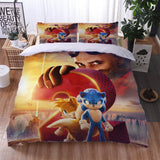 Carica l&#39;immagine nel visualizzatore Galleria, Set di biancheria da letto Sonic the Hedgehog 2 Set copripiumino trapuntato cosplay