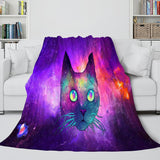 Carica l&#39;immagine nel visualizzatore Galleria, Space Cat Astronaut Cat In Space Flanella Coperta In Pile Coperta Avvolgente