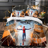 Carica l&#39;immagine nel visualizzatore Galleria, Set di biancheria da letto Spiderman Peter Parker Set di lenzuola copripiumino cosplay