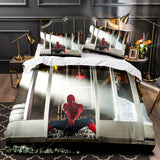 Carica l&#39;immagine nel visualizzatore Galleria, Set di biancheria da letto Spiderman Peter Parker Set di lenzuola copripiumino cosplay