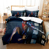 Carica l&#39;immagine nel visualizzatore Galleria, Spider Man Peter Parker Cosplay Quilt Bedding Set Copripiumino Set da letto