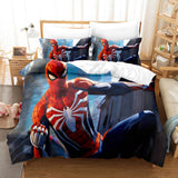 Carica l&#39;immagine nel visualizzatore Galleria, Spider Man Peter Parker Cosplay Quilt Bedding Set Copripiumino Set da letto