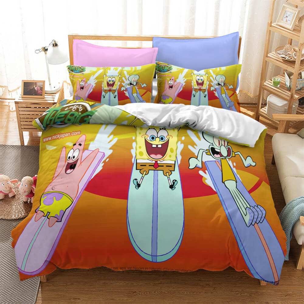 SpongeBob SquarePants Kids Bedding Set UK Duvet Cover Bed Sets 