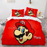 Load image into Gallery viewer, Super Mario Bedding Set Duvet Cover Bed Sets