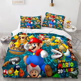 Laden Sie das Bild in den Galerie-Viewer, Super Mario Bettwäsche-Set Bettbezug-Bett-Sets