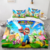 Laden Sie das Bild in den Galerie-Viewer, Super Mario Bettwäsche-Set Bettbezug-Bett-Sets