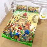 Load image into Gallery viewer, Super Mario Sonic Bedding Set Cosplay Quilt Cover