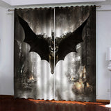 Load image into Gallery viewer, Superhero Batman Pattern Curtains Blackout Window Drapes