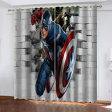 Carica l&#39;immagine nel visualizzatore Galleria, La decorazione delle tende oscuranti della finestra di Captain America Curtains Cosplay