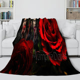 Load image into Gallery viewer, The Vampire Diaries Cosplay Red Rose Flannel Blanket Throw Blankets