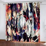 Load image into Gallery viewer, Tokyo Ghoul Curtains Cosplay Blackout Window Treatments Drapes for Room Decor