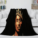 Carica l&#39;immagine nel visualizzatore Galleria, Tupac Amaru Shakur Coperta in pile di flanella Coperta trapuntata per cosplay