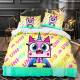 Carica l&#39;immagine nel visualizzatore Galleria, Set biancheria da letto Unikitty Copripiumino trapuntato Set biancheria da letto Regalo di compleanno per bambini