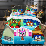 Carica l&#39;immagine nel visualizzatore Galleria, Set biancheria da letto Unikitty Copripiumino trapuntato Set biancheria da letto Regalo di compleanno per bambini