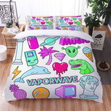 Load image into Gallery viewer, Vaporwave Bedding Set Cosplay Quilt Cover Without Filler